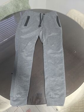 Ring of Fire Gray Men's Jogger Sweatpants with Black Trim